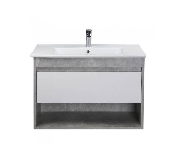 Тумба в ванную подвесная MDD Oslo Loft 80 с умывальником Creavit SU-80