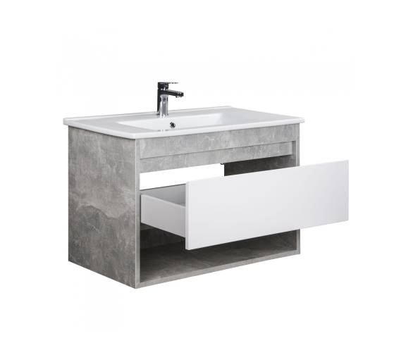 Тумба у ванну підвісна MDD Oslo Loft 80 з умивальником Creavit SU-80