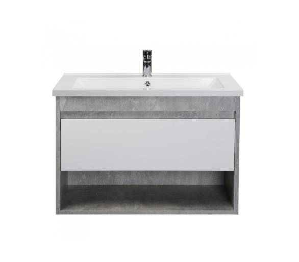 Тумба в ванную подвесная MDD Oslo Loft 80 с умывальником Cosmo 80