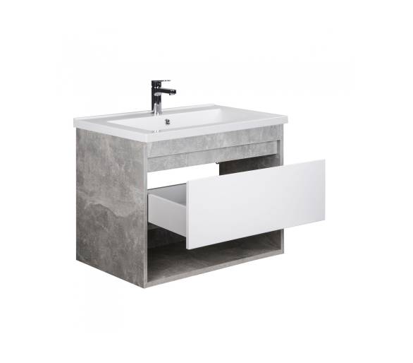 Тумба в ванную подвесная MDD Oslo Loft 80 с умывальником Cosmo 80