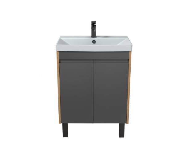 Тумба в ванную универсальная MDD Olive 60-U с умывальником Sempre 60