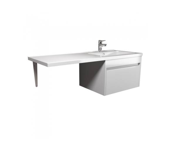 Тумба в ванную подвесная MDD Wing 60-А-W с умывальником Rodeo 120 R
