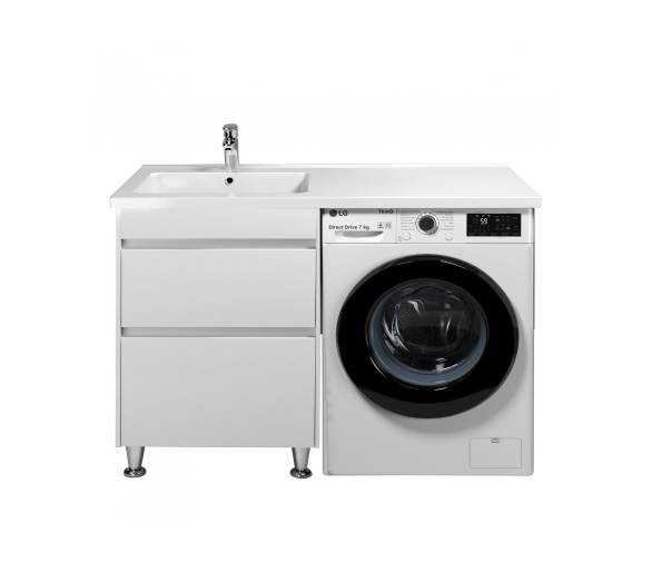 Тумба в ванную напольная MDD Wing 60-W с умывальником Rodeo 120 L