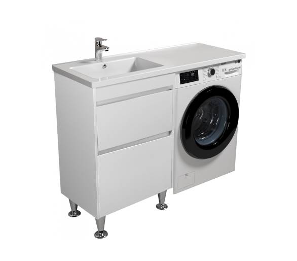 Тумба в ванную напольная MDD Wing 60-W с умывальником Rodeo 120 L