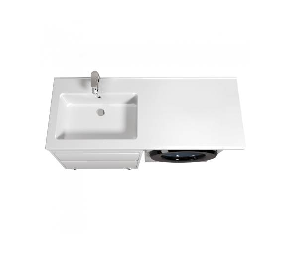 Тумба в ванную напольная MDD Wing 60-W с умывальником Rodeo 120 L