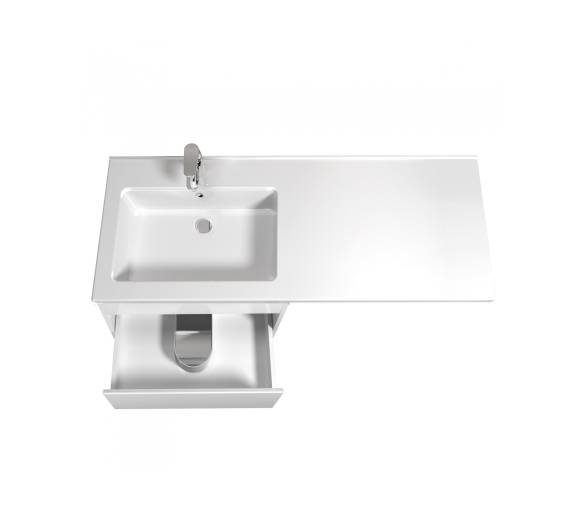 Тумба в ванную напольная MDD Wing 60-W с умывальником Rodeo 120 L