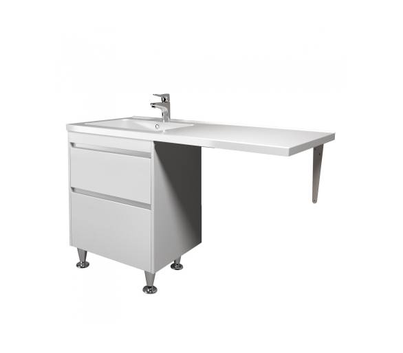 Тумба у ванну підлогова MDD Wing 60-W з умивальником Rodeo 120 L