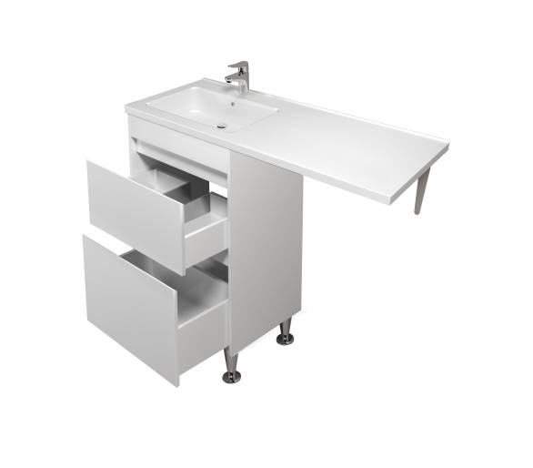 Тумба в ванную напольная MDD Wing 60-W с умывальником Rodeo 120 L