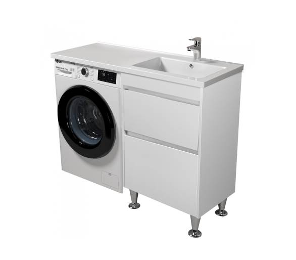 Тумба в ванную напольная MDD Wing 60-W с умывальником Rodeo 120 R
