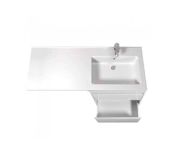 Тумба в ванную напольная MDD Wing 60-W с умывальником Rodeo 120 R