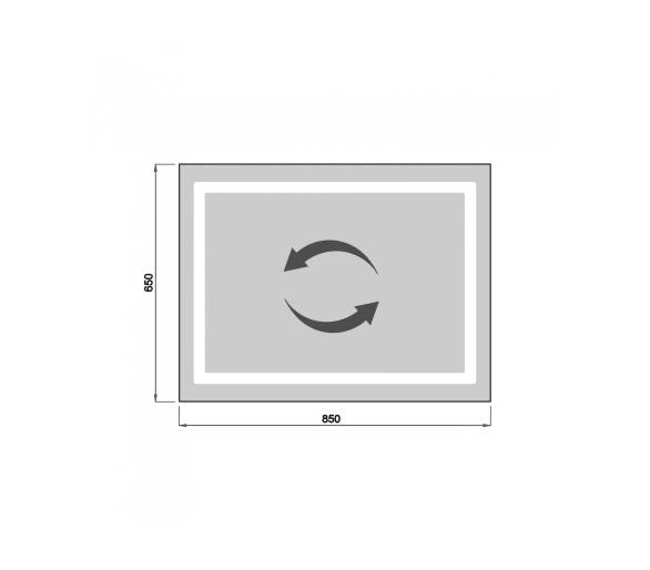 Зеркало MDD Olmo 65х85/85х65 с LED-подсветкой