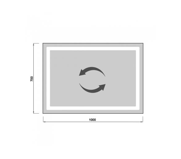 Зеркало MDD Olmo 100х70/70х100 с LED-подсветкой