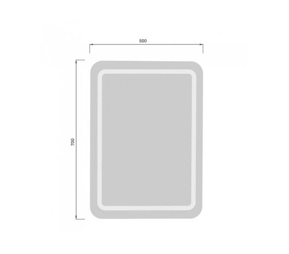 Зеркало MDD Tina 70х50/50х70 с LED-подсветкой