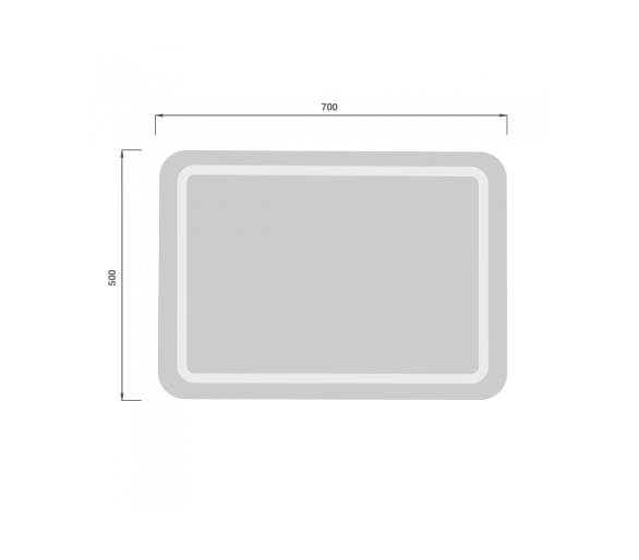 Дзеркало MDD Tina 70х50/50х70 з LED-підсвіткою