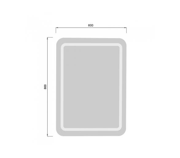 Зеркало MDD Tina 60х80/80x60 с LED-подсветкой