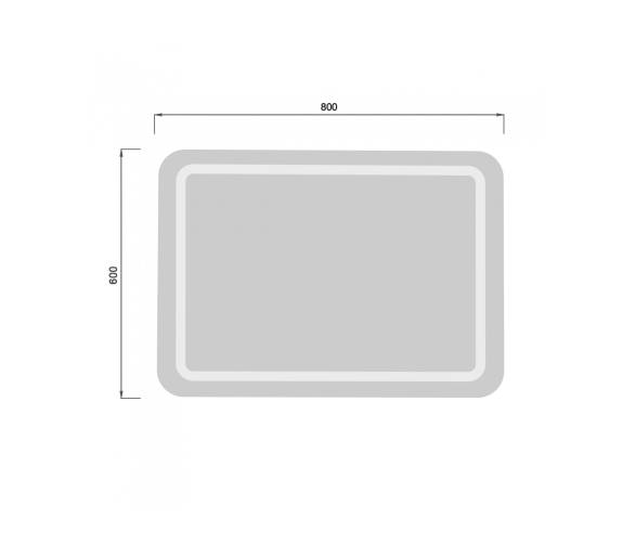 Зеркало MDD Tina 60х80/80x60 с LED-подсветкой