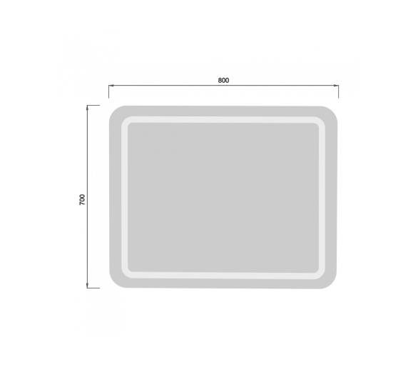 Зеркало MDD Tina 70х80/80х70 с LED-подсветкой