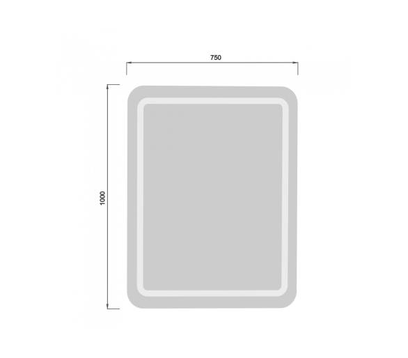 Зеркало MDD Tina 100х75/75x100 с LED-подсветкой