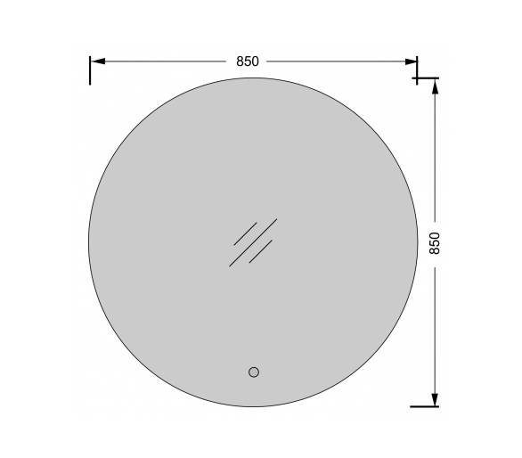 Зеркало MDD Eclipse 85x85 S с LED-подсветкой и сенсором