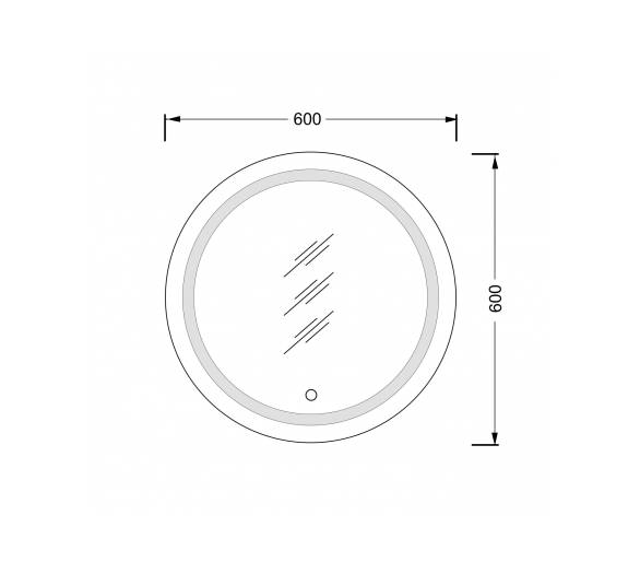 Зеркало MDD Sunny 60x60 с LED-подсветкой и сенсором