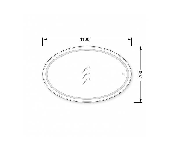 Дзеркало MDD Magda 110x70 з LED-підсвіткою та сенсором