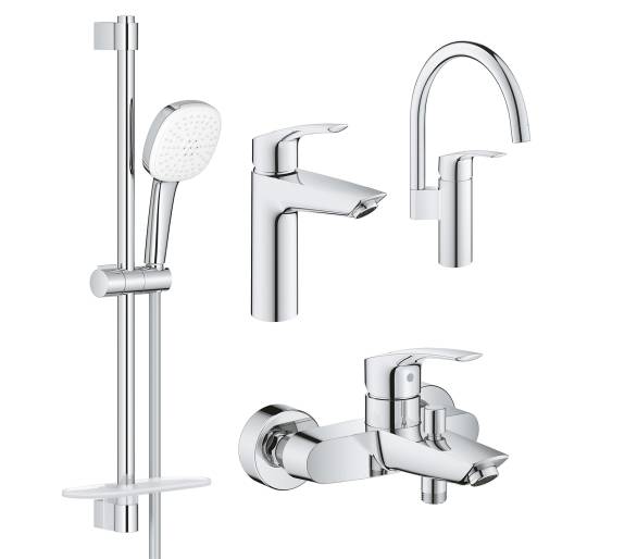 Комплект смесителей Grohe Eurosmart 4 в 1 для ванной и кухни