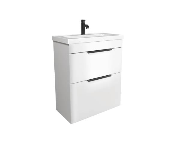 Тумба в ванную подвесная MDD Iris 65-A с умывальником Fenova 65