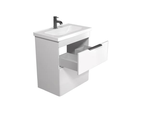 Тумба в ванную подвесная MDD Iris 65-A с умывальником Fenova 65