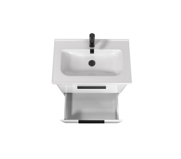 Тумба в ванную подвесная MDD Iris 65-A с умывальником Fenova 65