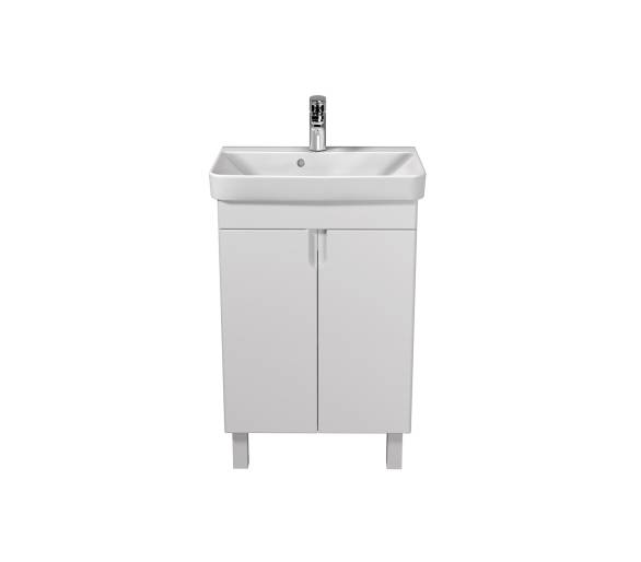 Тумба в ванную универсальная MDD Simple White 55-U с умывальником River 55