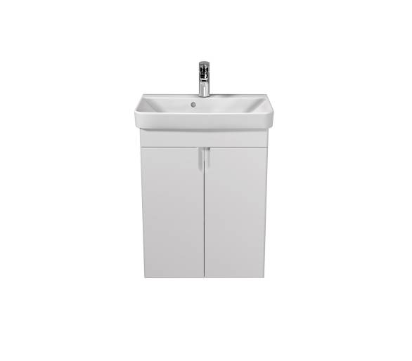 Тумба в ванную универсальная MDD Simple White 55-U с умывальником River 55