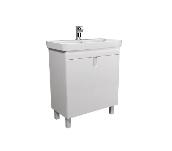 Тумба в ванную универсальная MDD Simple White 70-U с умывальником River 70