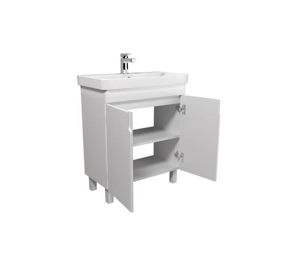Тумба у ванну універсальна MDD Simple White 70-U з умивальником River 70