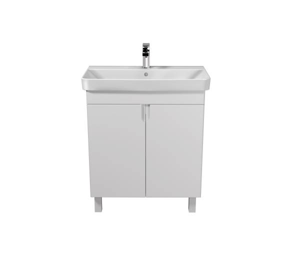 Тумба у ванну універсальна MDD Simple White 70-U з умивальником River 70
