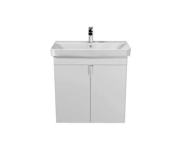 Тумба у ванну універсальна MDD Simple White 70-U з умивальником River 70