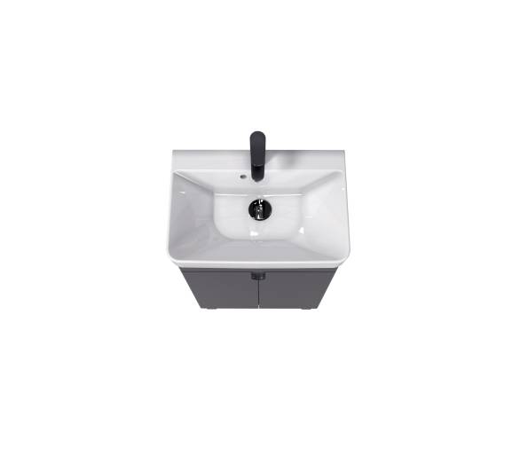 Тумба у ванну універсальна MDD Simple Graphite 55-U з умивальником River 55