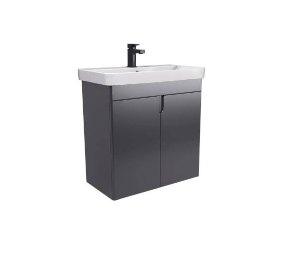 Тумба у ванну універсальна MDD Simple Graphite 70-U з умивальником River 70