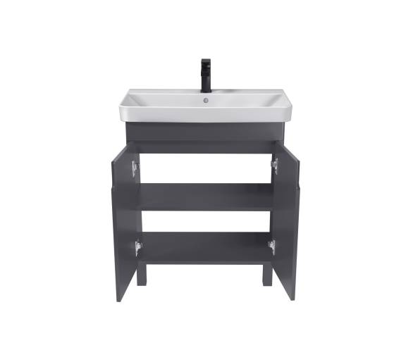 Тумба у ванну універсальна MDD Simple Graphite 70-U з умивальником River 70