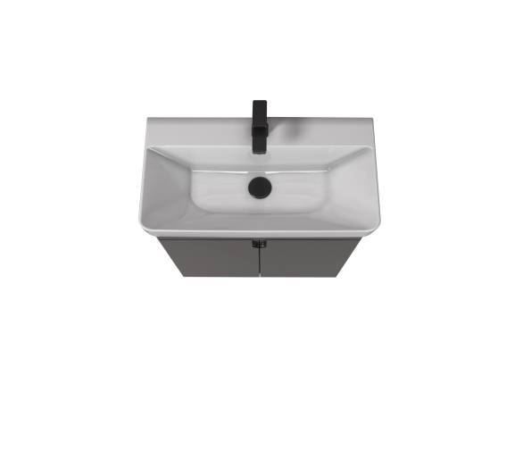 Тумба у ванну універсальна MDD Simple Graphite 70-U з умивальником River 70