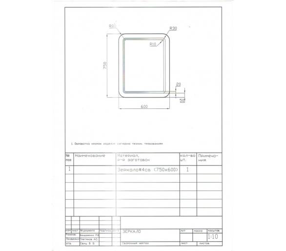 Зеркало Juventa Arizona ArM-60x75 с LED-подсветкой