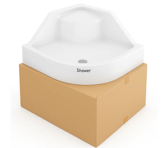 Душевий піддон 90x90x18/45 Shower MILET SW-8129 із сидінням