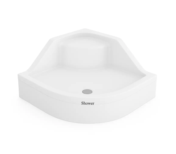 Душевий піддон 90x90x18/45 Shower MILET SW-8129 із сидінням