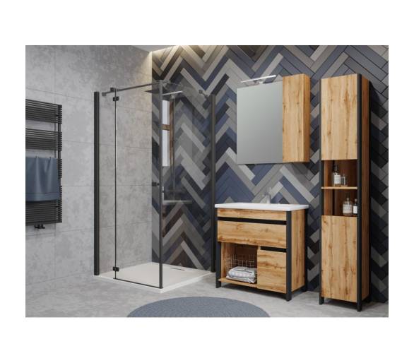 Зеркало со шкафом Juventa Bronx BrxMC-80 с подсветкой дуб вотан