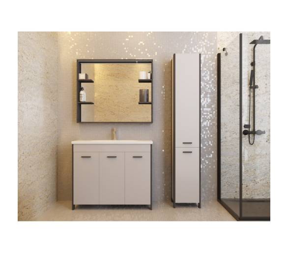 Зеркало Juventa Brooklyn BrM-90 с LED-подсветкой серое