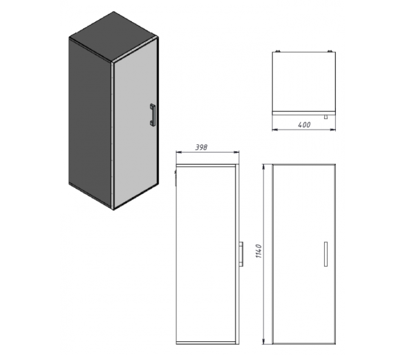 Пенал подвесной Juventa Manhattan MnhP-114 белый