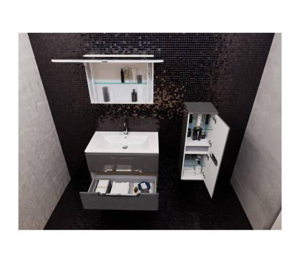 Дзеркальна шафа Juventa Prato PrM-90 с LED подсветкой