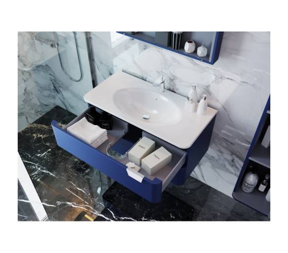 Тумба в ванную подвесная Botticelli Velluto Vlt-100 серая