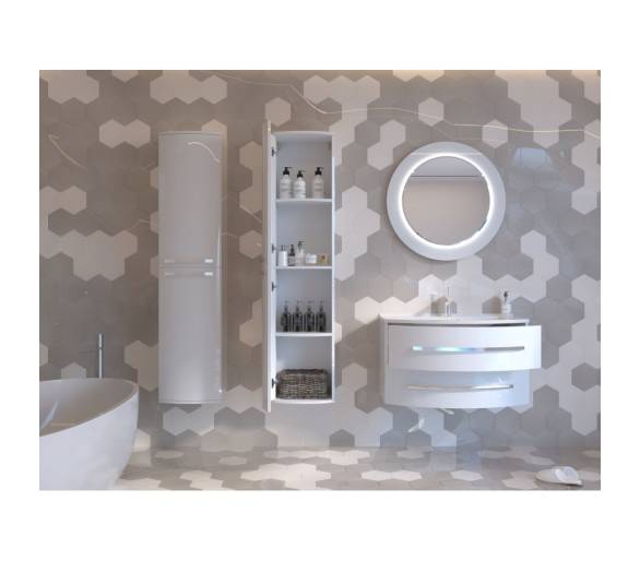 Зеркало Botticelli Vanessa VnM-80 белое с LED-подсветкой