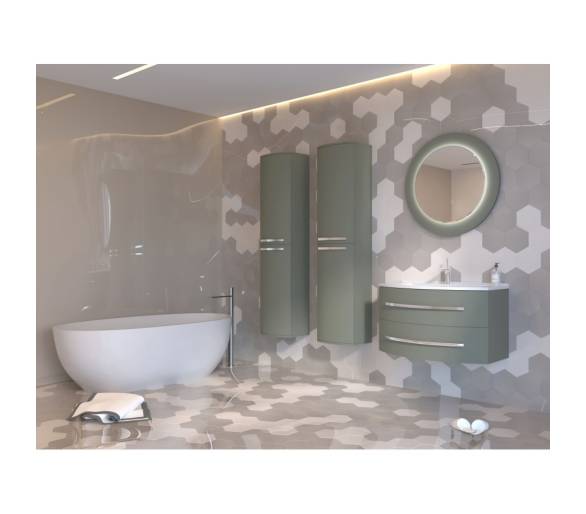 Дзеркало Juventa Botticelli Vanessa VnM-80 оливкове з LED-підсвіткою