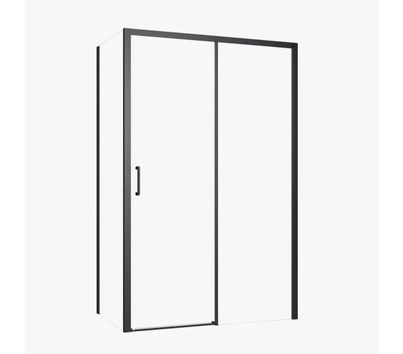 Черная прямоугольная кабина Sunways Vision 120x80 см